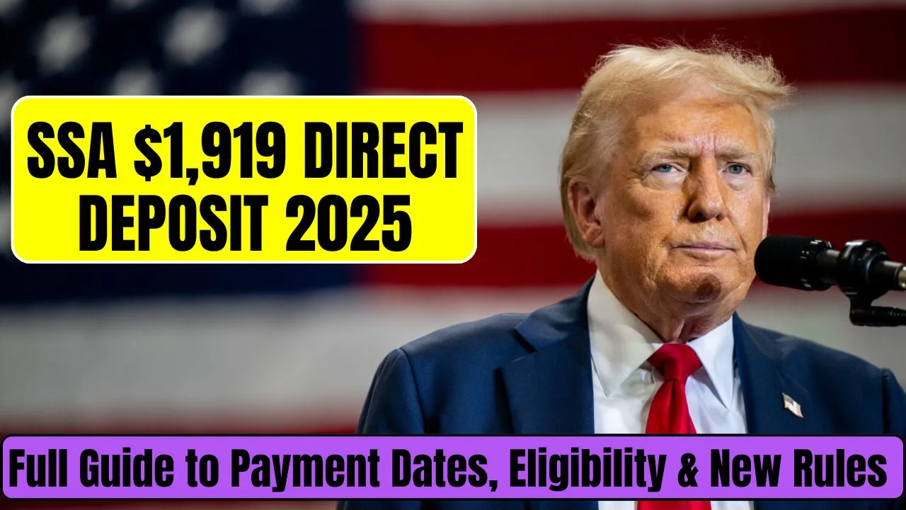 SSA $1919 Direct Deposit 2025