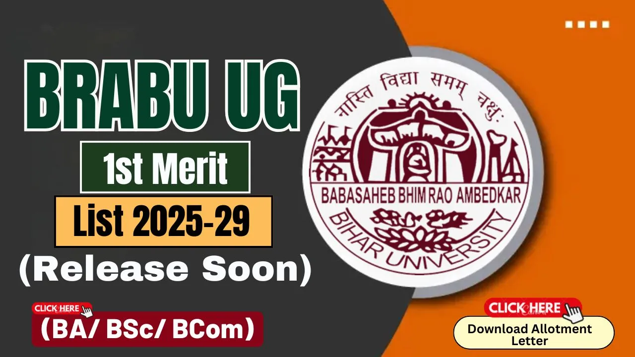 BRABU UG 1st Merit List 2025-29